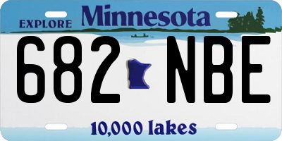 MN license plate 682NBE