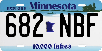 MN license plate 682NBF