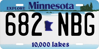 MN license plate 682NBG