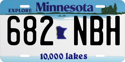 MN license plate 682NBH
