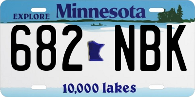 MN license plate 682NBK