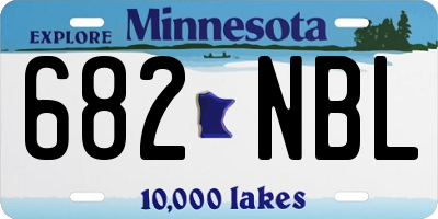 MN license plate 682NBL