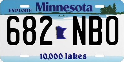 MN license plate 682NBO