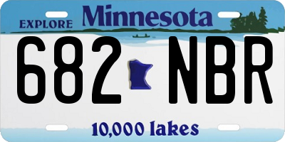 MN license plate 682NBR