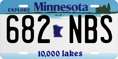 MN license plate 682NBS
