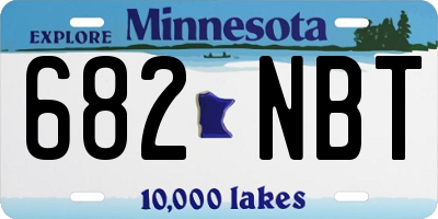 MN license plate 682NBT