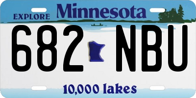 MN license plate 682NBU