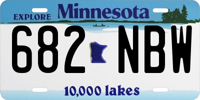 MN license plate 682NBW