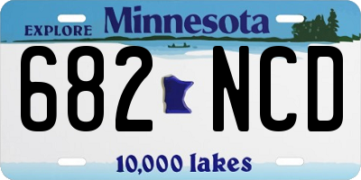 MN license plate 682NCD