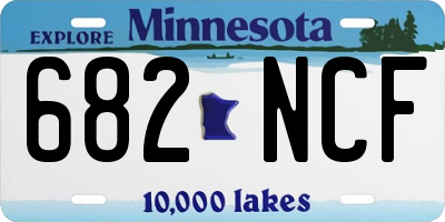 MN license plate 682NCF