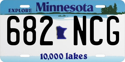 MN license plate 682NCG