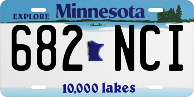 MN license plate 682NCI