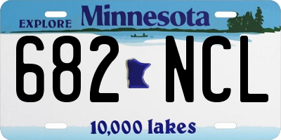MN license plate 682NCL