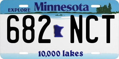 MN license plate 682NCT