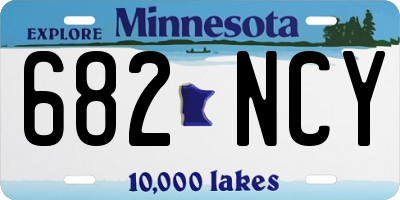 MN license plate 682NCY
