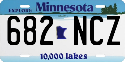 MN license plate 682NCZ