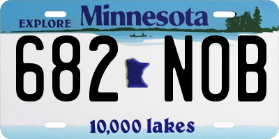 MN license plate 682NOB
