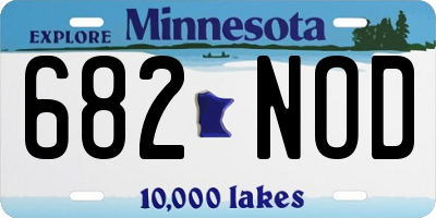 MN license plate 682NOD