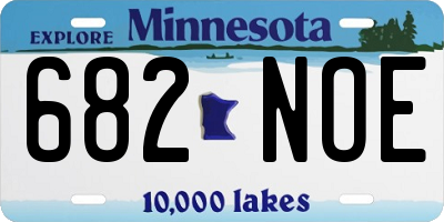 MN license plate 682NOE