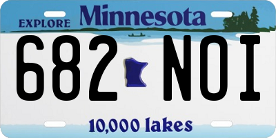 MN license plate 682NOI