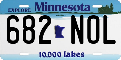 MN license plate 682NOL