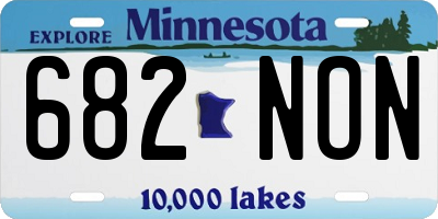 MN license plate 682NON