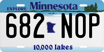 MN license plate 682NOP