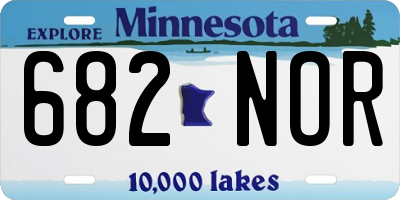 MN license plate 682NOR