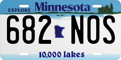 MN license plate 682NOS