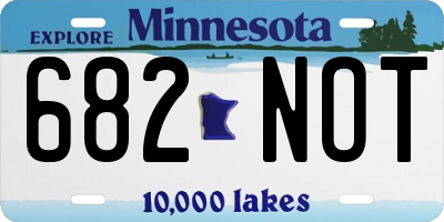 MN license plate 682NOT
