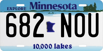 MN license plate 682NOU