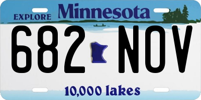 MN license plate 682NOV