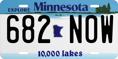 MN license plate 682NOW