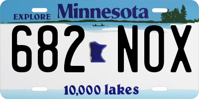 MN license plate 682NOX