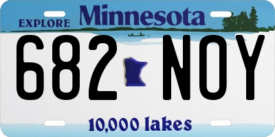MN license plate 682NOY