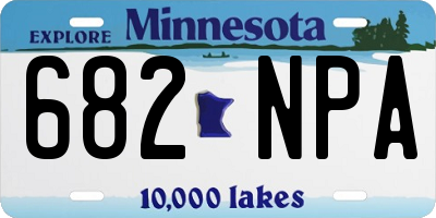 MN license plate 682NPA