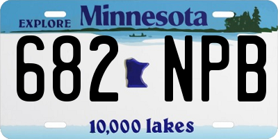 MN license plate 682NPB