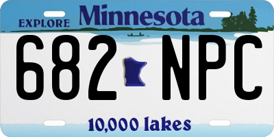 MN license plate 682NPC