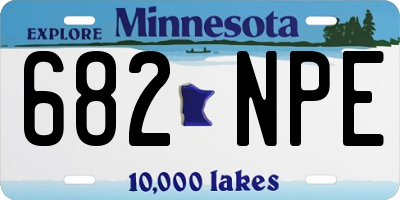 MN license plate 682NPE