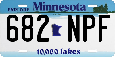 MN license plate 682NPF