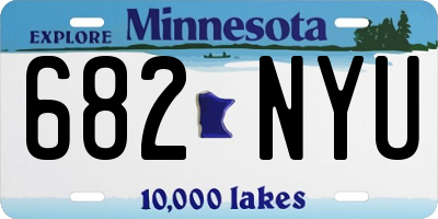 MN license plate 682NYU