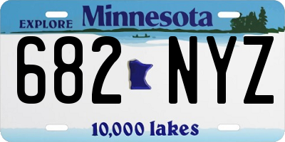 MN license plate 682NYZ