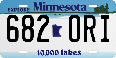 MN license plate 682ORI