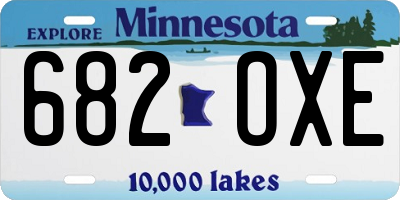 MN license plate 682OXE