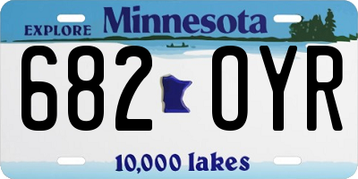 MN license plate 682OYR