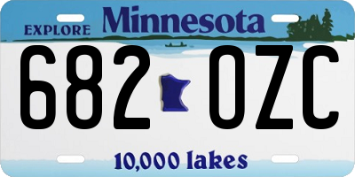 MN license plate 682OZC