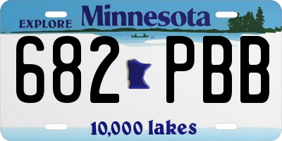 MN license plate 682PBB