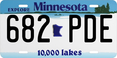 MN license plate 682PDE