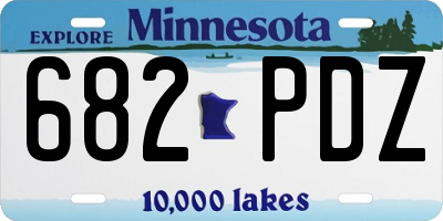 MN license plate 682PDZ