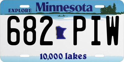 MN license plate 682PIW